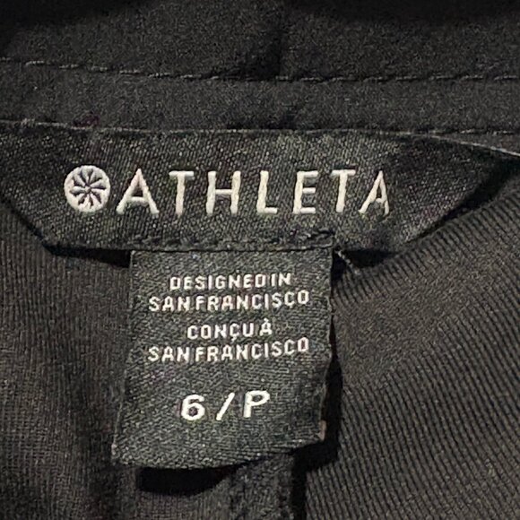 ATHLETA Skyline High Rise Barrel Leg Pants Size 6P Black - Picture 9 of 16